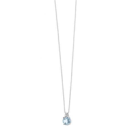 Collana Comete Donna Acquamarina in Oro Diamante GLQ264 - GLQ264